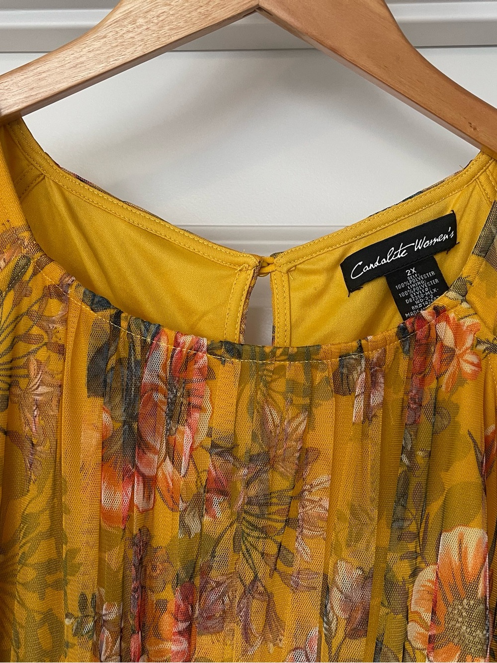 Candalite Women’s Floral Halter Maxi Dress Mustard Yellow Romantic Cottagecore - Picture 2 of 11